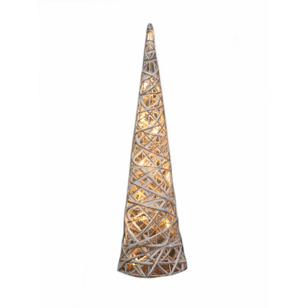 Christmas decoration cone shape tree glitter lamp 60 cm with 15 warm white lights