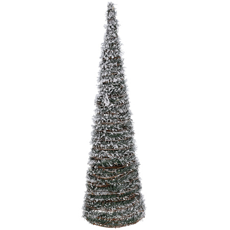 Christmas decoration cone shape tree lamp green 60 cm with timer