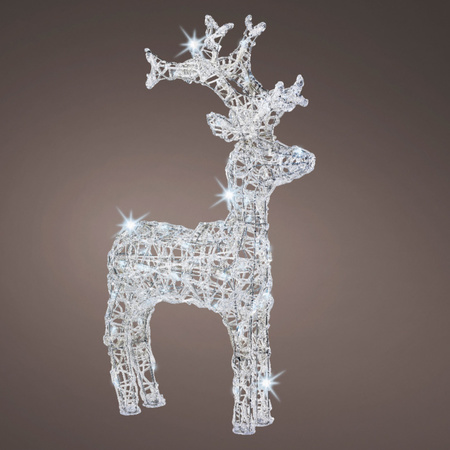 LED christmas figures acryl reindeer 60 cm with 50 clear white lights