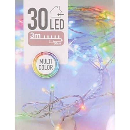 Christmas lights on batteries colored 30 LED - 2 meters