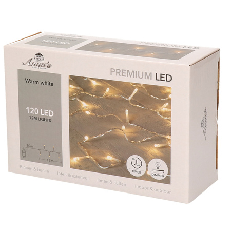 Christmas lights warm white 120 leds with timer and dimmer