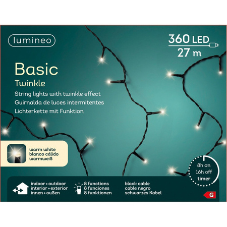 Christmas lights warm white outdoor 360 lights 2700 cm with timer