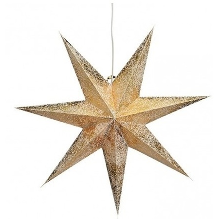 Gold paper christmas star 60 cm