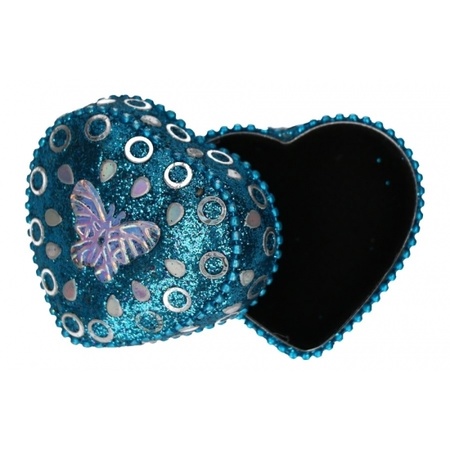 Kinder tanden doosje vlinder blauw 6 cm
