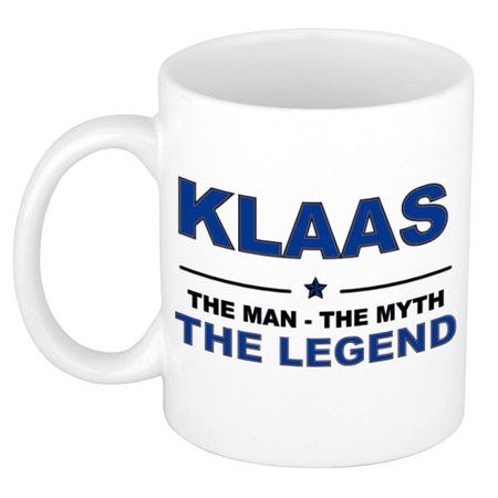 Klaas The man, The myth the legend cadeau koffie mok / thee beker 300 ml