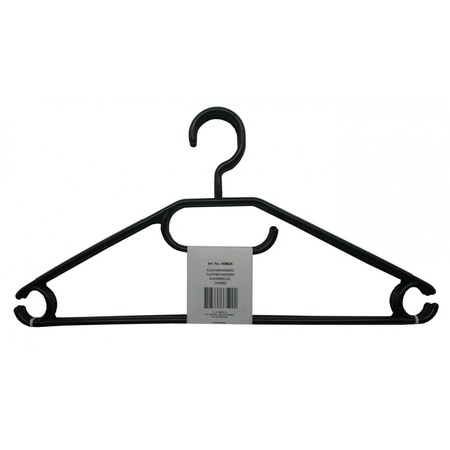 3x Clothes hanger black plastic 