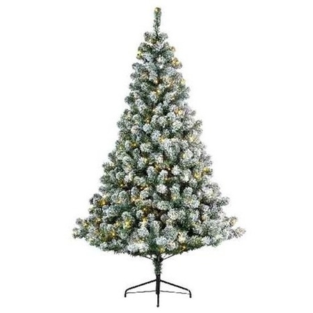 Artificial Christmas tree Imperial pine snowy with lightning 150 cm with storage bag