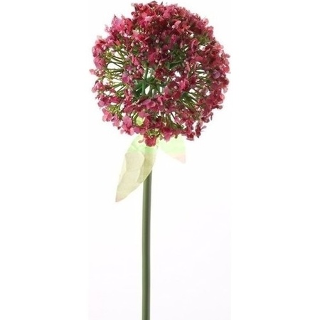 Kunstbloem Sierui/Allium roze/rood 70 cm