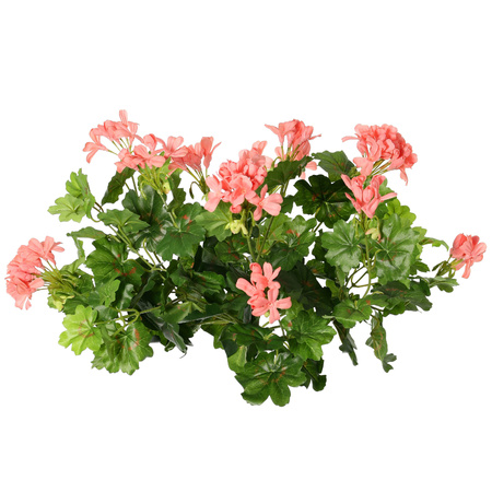 Artificial Austrian geranium flowers - light pink - 40 cm