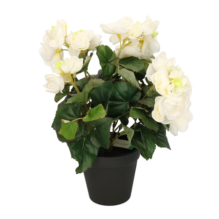 Artificial Begonia white 30 cm