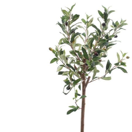 Kunstplant groene olijfboom 65 cm in betonlook pot