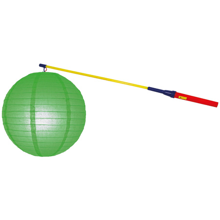 Lampionstokje 50 cm - met lampion - groen - D25 cm