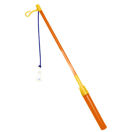 Lampionstokje 39 cm - met lampion - perzik oranje - D25 cm