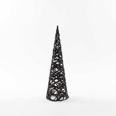 Christmas decoration cone shape tree lamp black H40 cm
