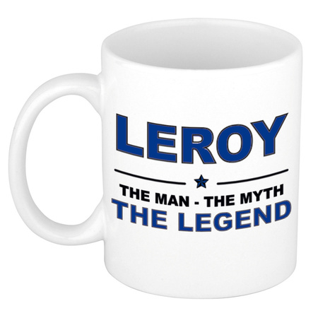 Leroy The man, The myth the legend cadeau koffie mok / thee beker 300 ml