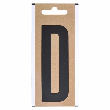 Letter sticker D black