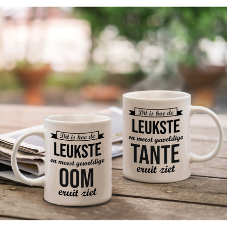 Leukste en meest geweldige oom en tante mug - Gift cup set for Aunt and Uncle