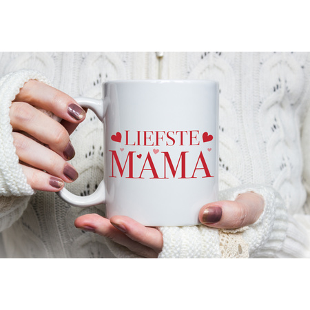 Liefste mama gift mug / cup white 