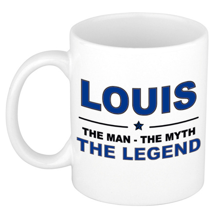Louis The man, The myth the legend cadeau koffie mok / thee beker 300 ml