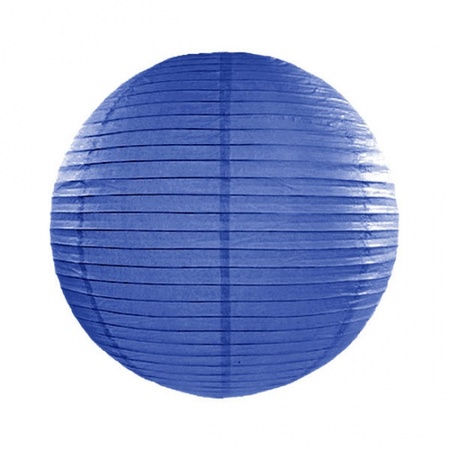 Lampionstokje 40 cm - met lampion - donker blauw - D25 cm