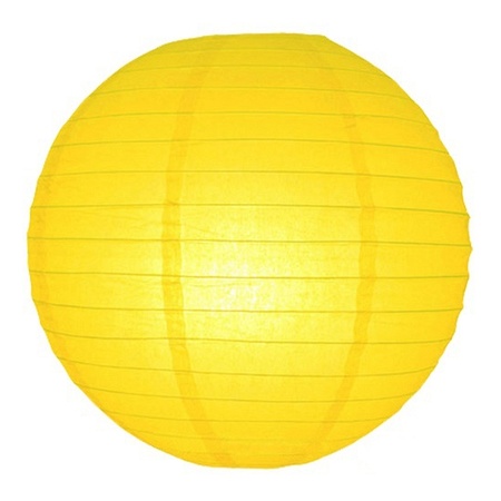 Yellow lantern 25 cm with lantern stick