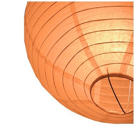 Lampionstokje 40 cm - met lampion - oranje - D25 cm
