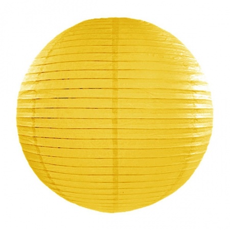 Feest/tuin versiering 6x stuks luxe bol-vorm lampionnen blauw-geel-rood dia 35 cm