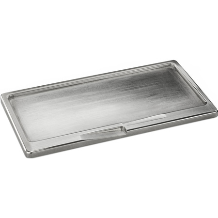 Luxe metalen kaarsenbord/plateau zilver 9 x 17 cm rechthoekig