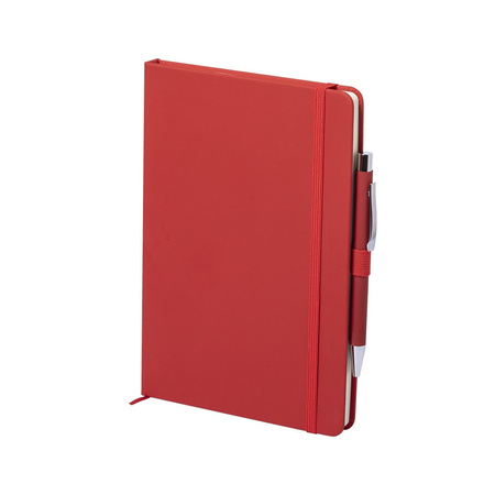 Luxury notebook red elastic A5 hard cover