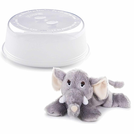 Plush microwave cuddly animal elephant with heating cover