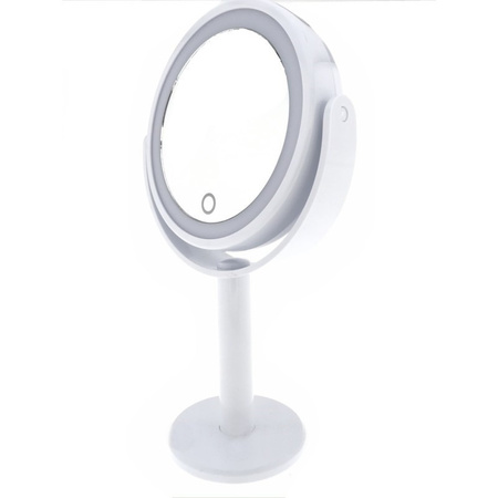Make up mirror black 2-sided with dimmable led 