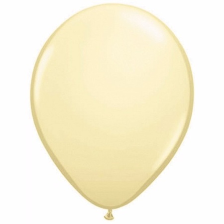 Metallic ivoren ballonnen 10 stuks 30 cm