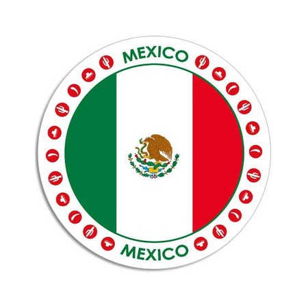 Round Mexico sticker 14,8 cm