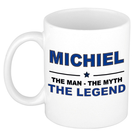 Michiel The man, The myth the legend cadeau koffie mok / thee beker 300 ml