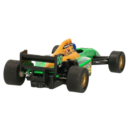 Modelauto Formule 1 wagen groen 10 cm