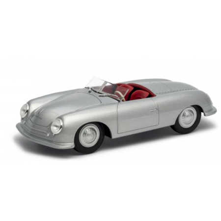 Model car Porsche 356 1948 silver scale 1:24/16 x 7 x 5 cm