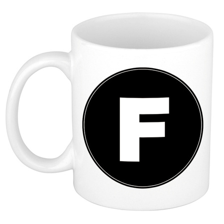 Letter F coffee mug / tea cup 300 ml