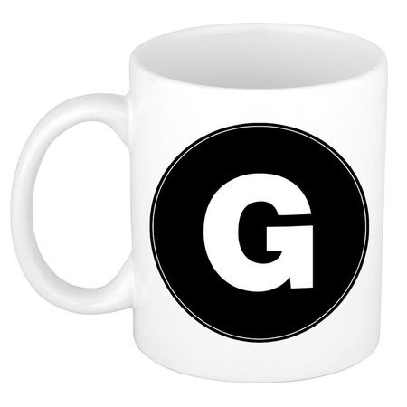 Letter G coffee mug / tea cup 300 ml