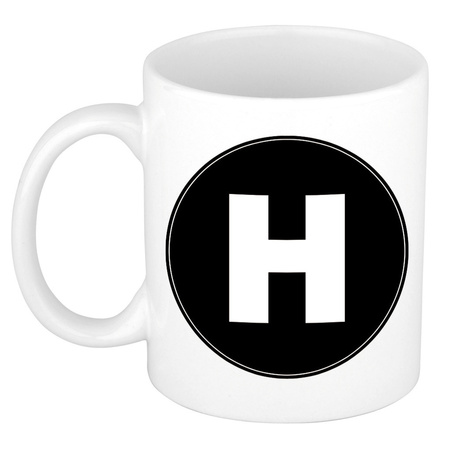 Letter H coffee mug / tea cup 300 ml