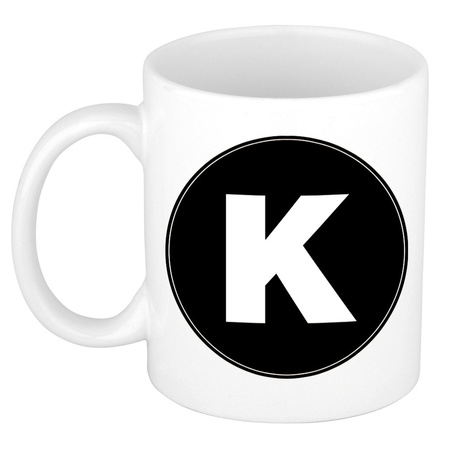 Letter K coffee mug / tea cup 300 ml