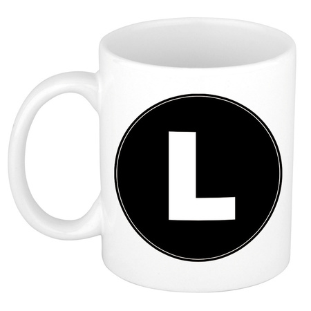 Letter L coffee mug / tea cup 300 ml