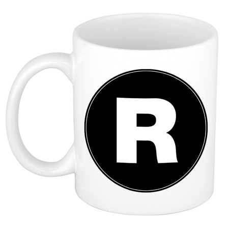 Letter R coffee mug / tea cup 300 ml