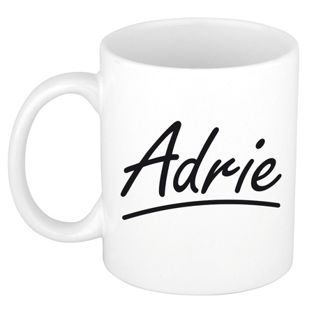 Name mug Adrie with elegant letters 300 ml