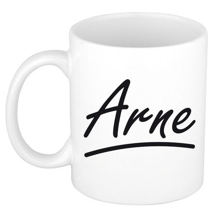 Name mug Arne with elegant letters 300 ml
