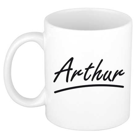 Name mug Arthur with elegant letters 300 ml