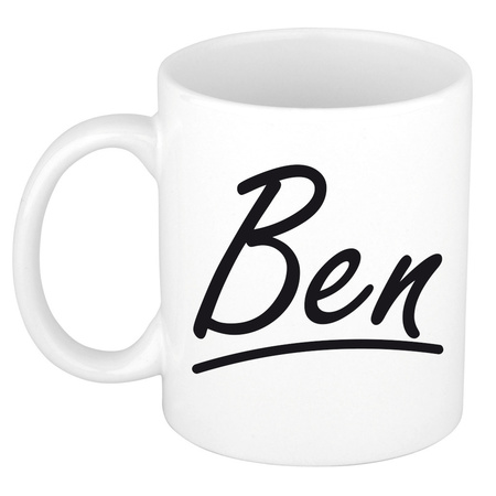 Name mug Ben with elegant letters 300 ml