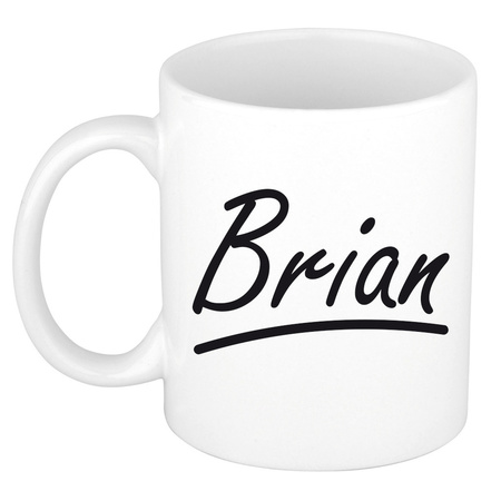 Name mug Brian with elegant letters 300 ml