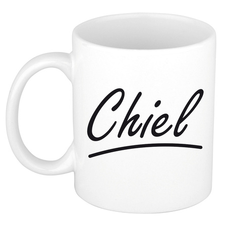 Name mug Chiel with elegant letters 300 ml