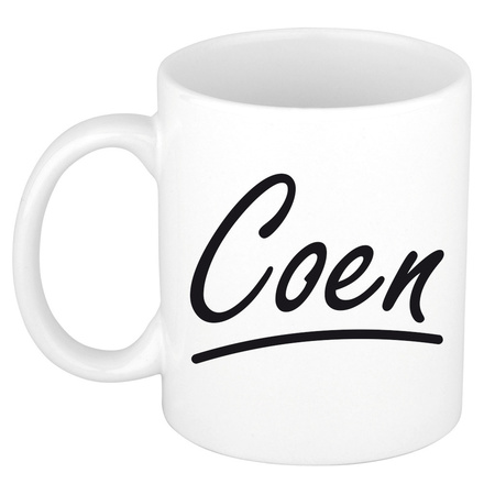 Name mug Coen with elegant letters 300 ml