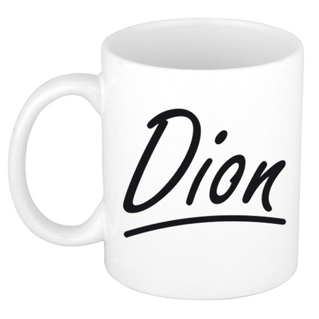 Name mug Dion with elegant letters 300 ml